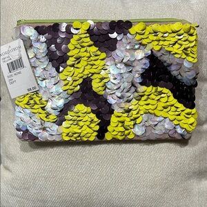 Nordstrom “Berry” brand Sequin Cosmetic or Clutch Bag, NWT